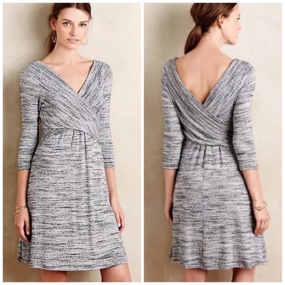 Amadi Dresses & Skirts - Amadi Anthropologie Lola Wrap Dress 3/4 Sleeve